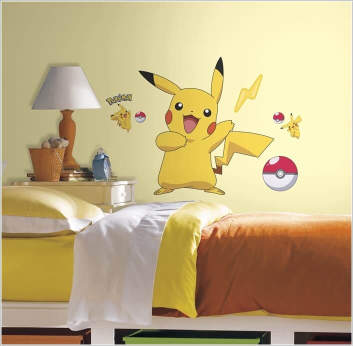 Thiết kế phòng ngủ dễ thương cho bé với Pokémon