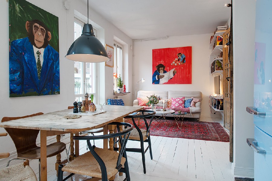 Ấn tượng căn hộ có thiết kế sinh động tại Thụy Điển