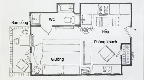5 cách bố trí căn hộ nhỏ hẹp